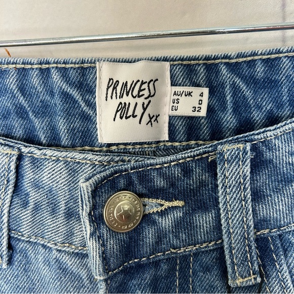 New Princess Polly Cofield Mom Jean Patch Denim size 0 - Picture 5 of 8